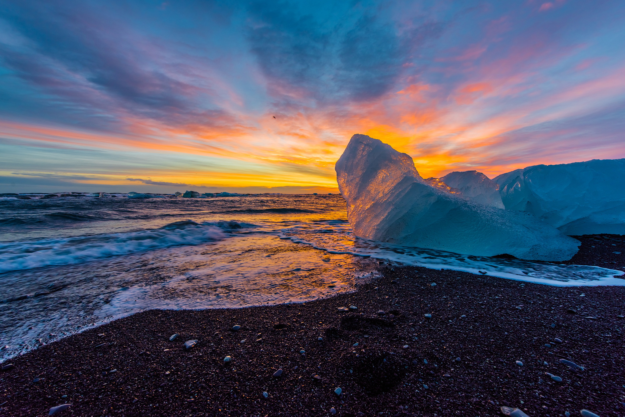 Diamond beach in Iceland
